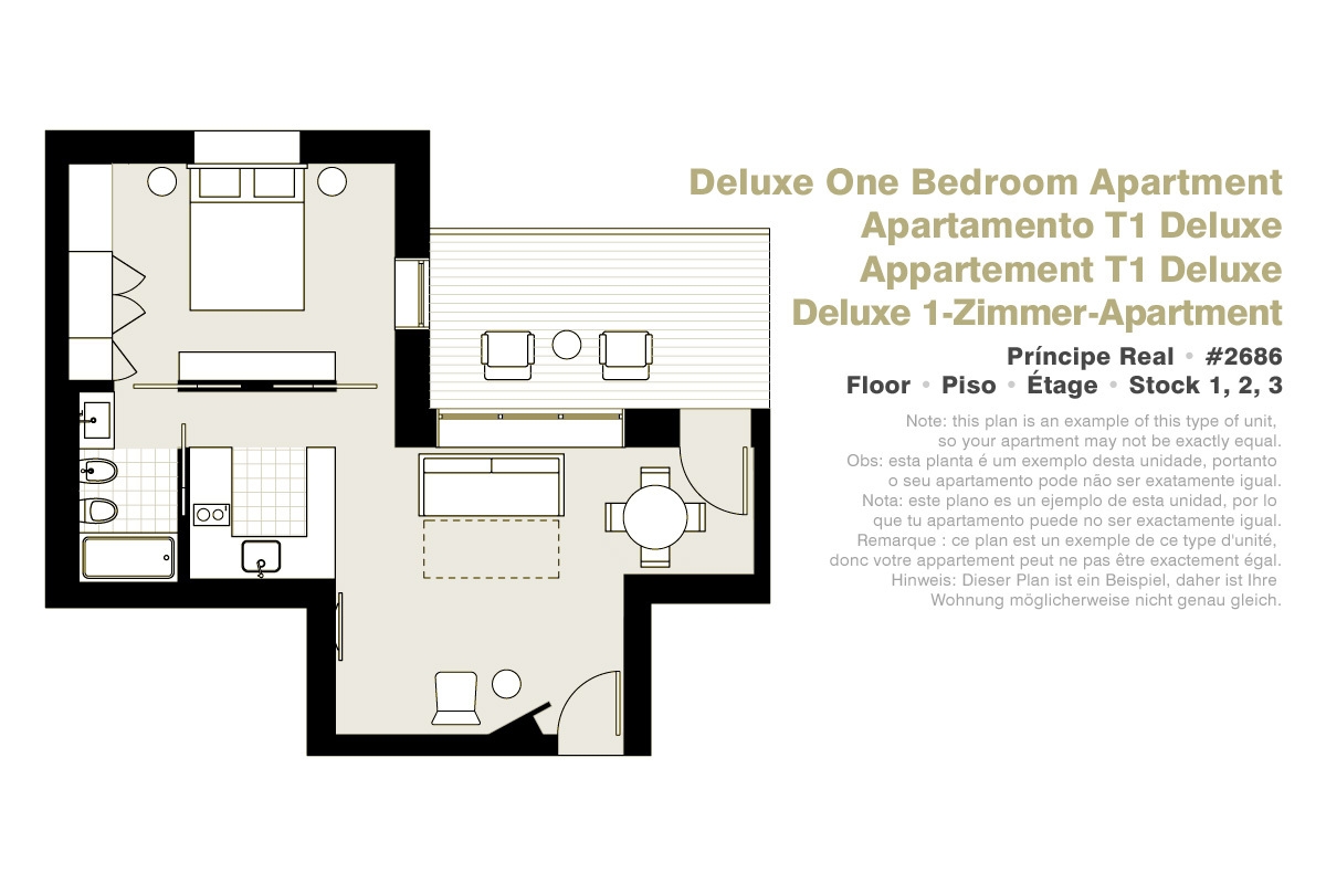 Lisbon Serviced Apartments - Principe Real, T1 Deluxe