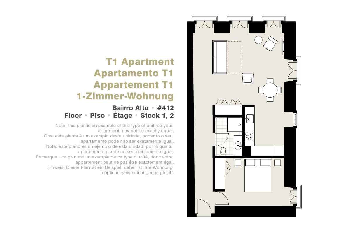 Lisbon Serviced Apartments - Bairro Alto, One bedroom apartment