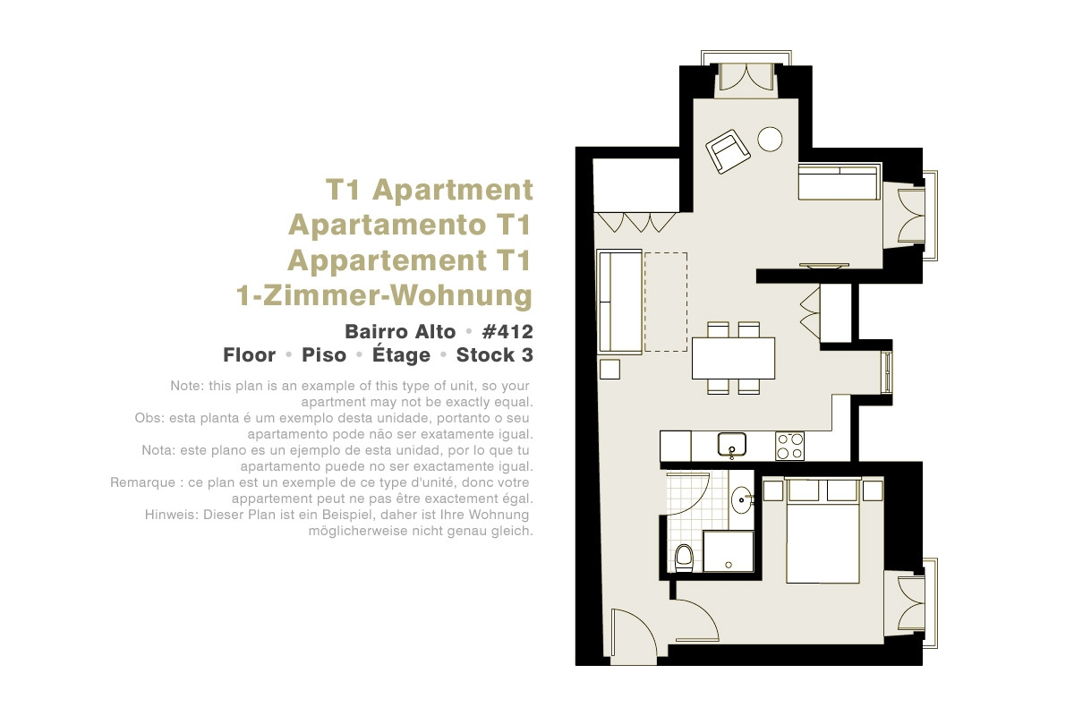 Lisbon Serviced Apartments - Bairro Alto, One bedroom apartment